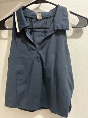 Old Navy Navy Tank Polo with White Collar Trim